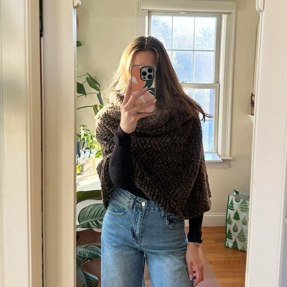 Brown Per Una Knit Shawl - Picture 6 of 7